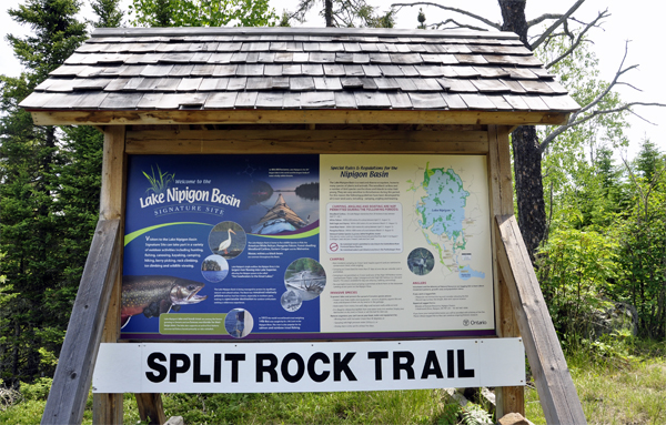 The Split Rock Trail Sign