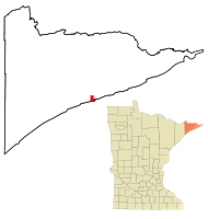 map of Minnesota showing location of Grand Marais and Cooke County
