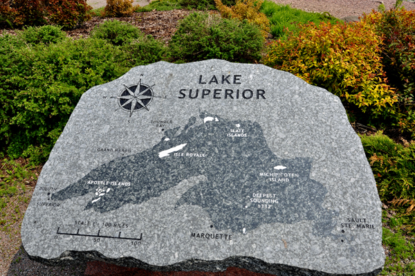 a rock telling about Lake Superior