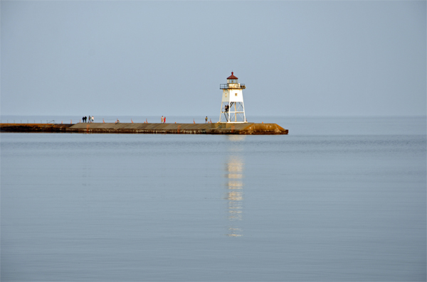 photo of the lighthouse taken from the back of the park