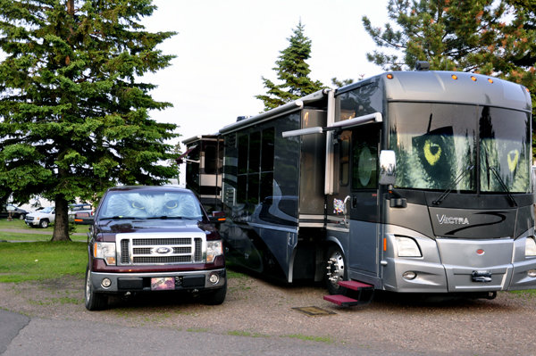 the RV of the two RV Gypsies at Grand Marais RV Park and Campground 