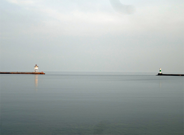 photo of the lighthouse taken from the back of the park