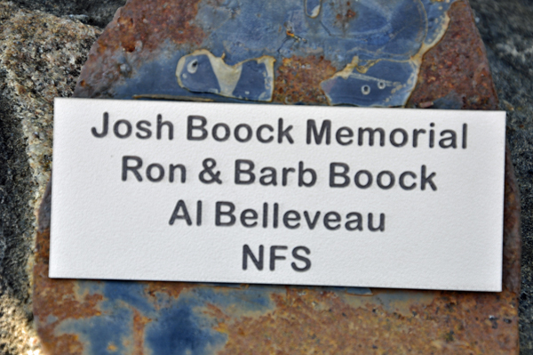 sign for Josh Boock Memorial