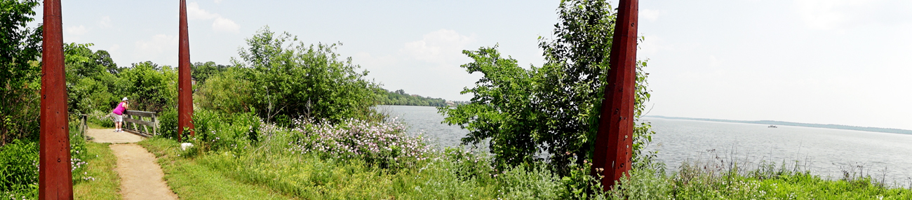 Karen Duquettew, Lake Bemidiji and scenery behind the Chamber of Commerce