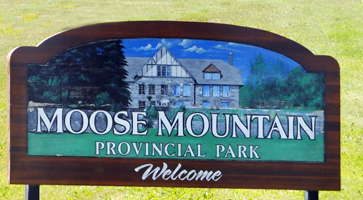 sign: Moose Mountain Mountain Provincial Park
