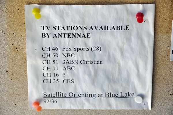 sign at office about TV Stations