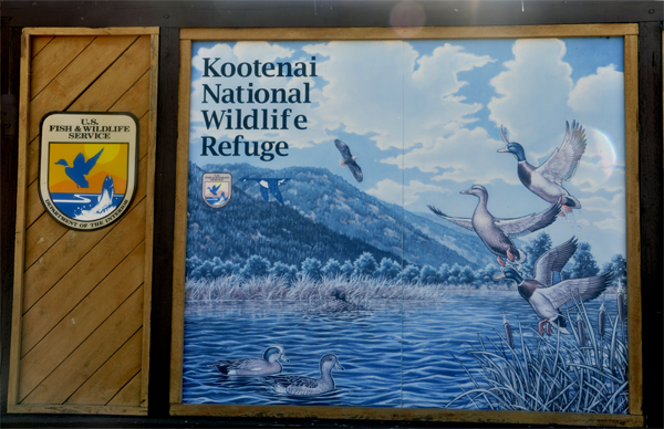 Kootenai National Wildlife Refuge sign