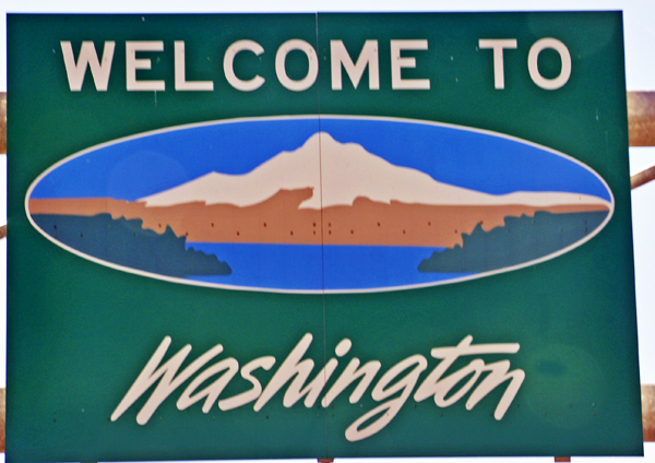 welcome to Washington sign