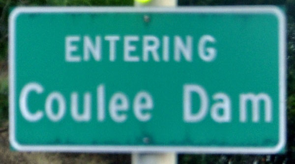 sign - entering Coulee Dam