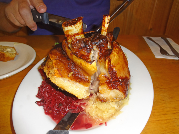 A pork luncheon - a typical German meal