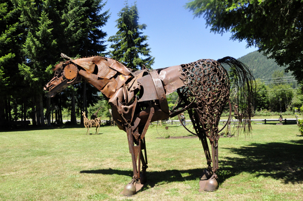 a fantastic horse sculpture