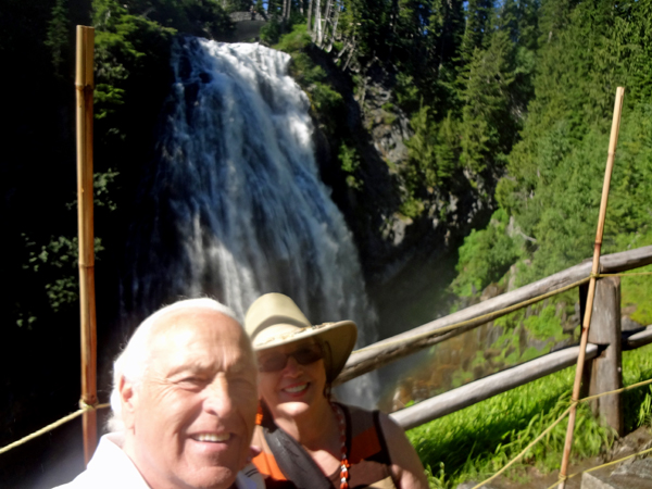 The two RV Gypsies at Narada Falls?in Mount Rainier National Park