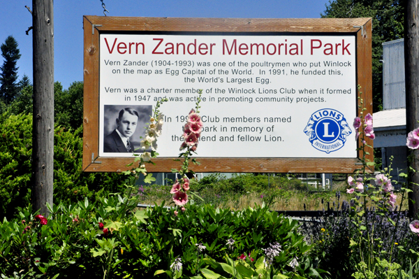 Vern Zander Memorial Park sign