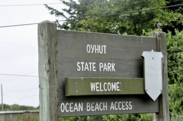 Oyhut State Park sign