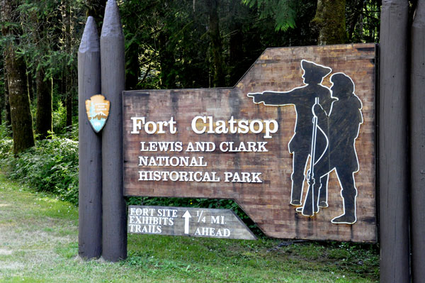 Fort Clatsop Lewis and Clark National Historical Park sign
