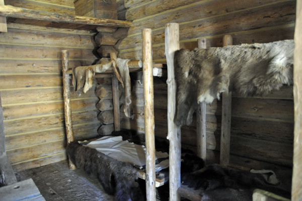 sleeping quarters at Fort Clatsop