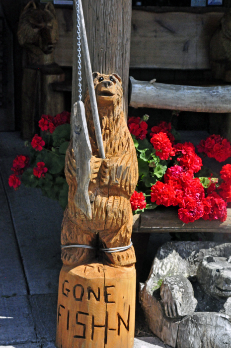 Gone Fishing Carving