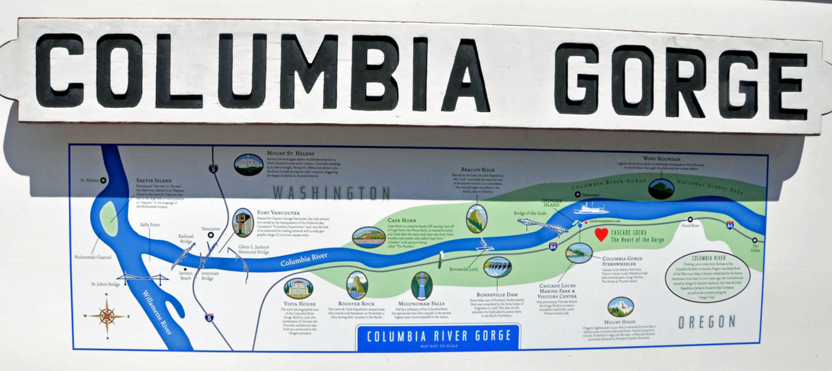 chart of the Columbia River Gorge