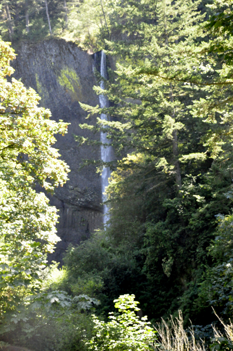 View of Latourell Falls from the bridge in the parking lot