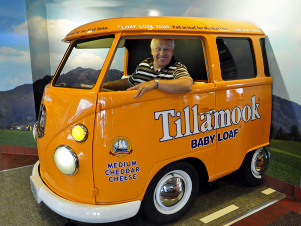 Lee Duquette drives The Tillamook Cheese Van