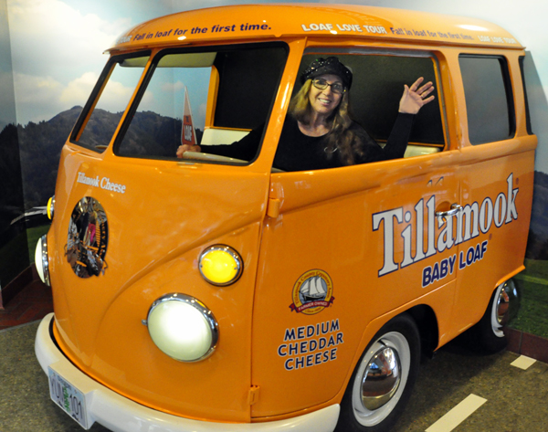 Karen Duquette drives The Tillamook Cheese Van