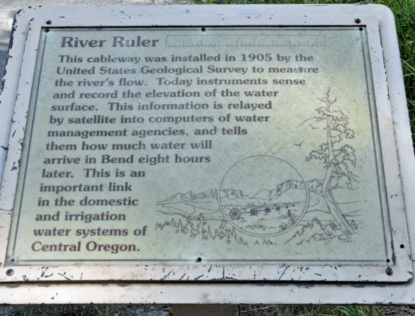 sign about the 1905 River Ruler