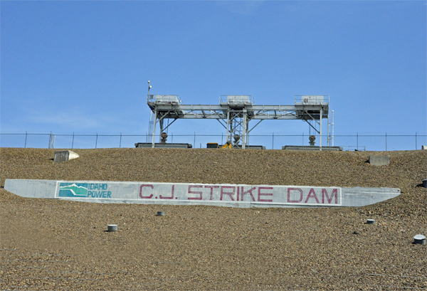 sign - C.J. Strike Dam