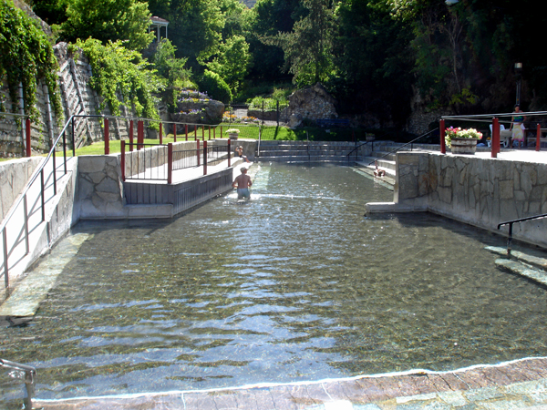 The super hot springs pool area