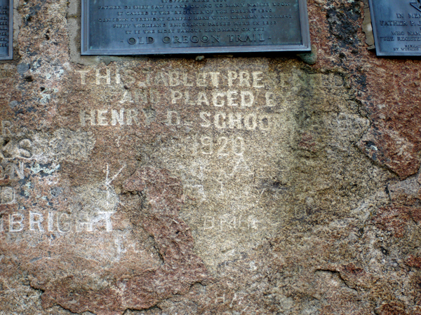 engravings at Independence Rock