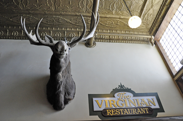 an entrance to the Virginian Restaruant 