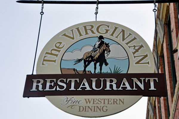 an entrance to the Virginian Restaurant