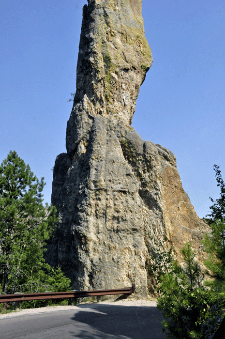a tall rock