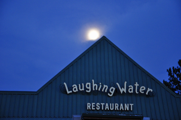 Laughing Water Restaurant and moon