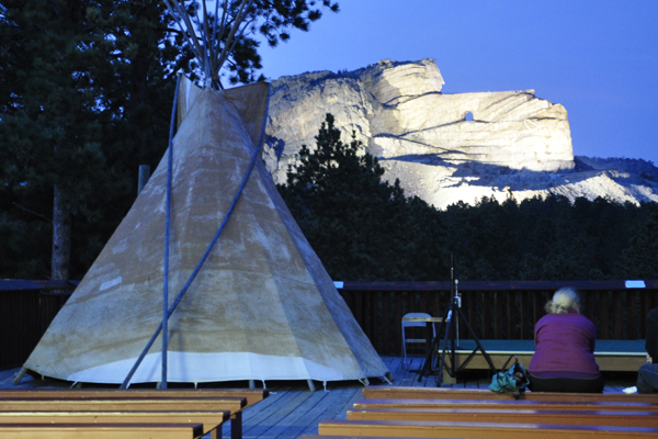 Crazy Horse Mountain at night