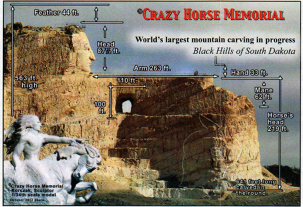 insert from brochure of Crazy Horse Memorial completion