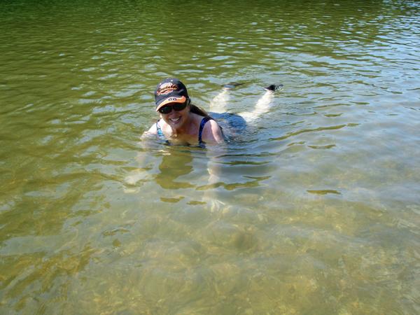Karen Duquette enjoying the Meramec River