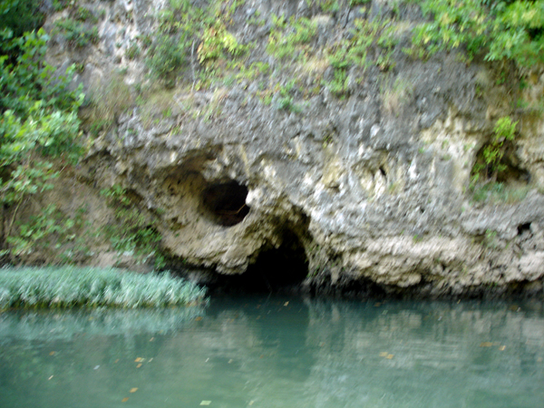 a weird shape hole in the cliff