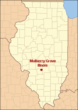 map of Illinois showing location of Mulberry Groove