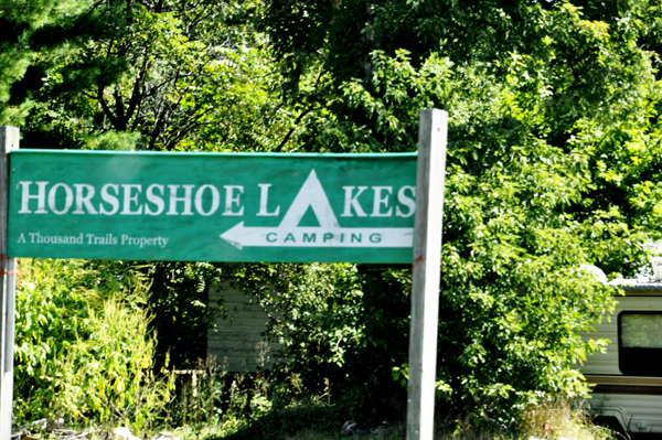 Horseshoe Lakes Thousand Trails sign