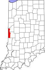 map showing location of Vermillion County, Indiana