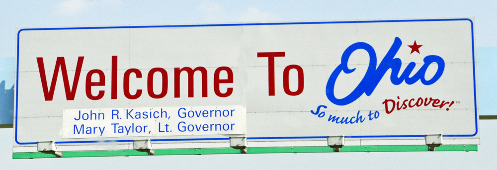 welcome to Ohio sign