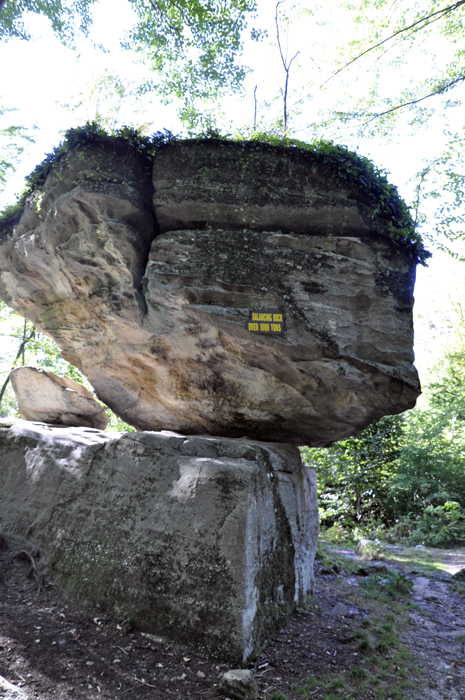 1,000 ton Balancing Rock at  Rock City Park