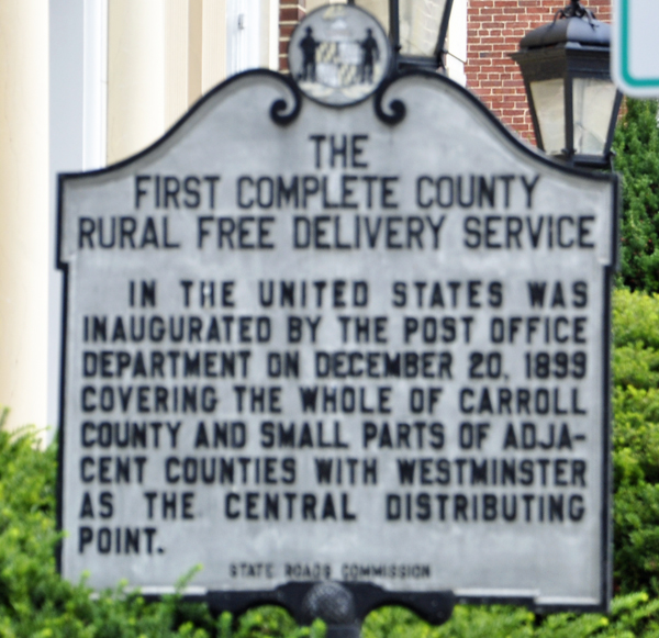rural free delivery service sign