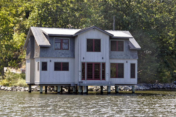 This house is built entirely over the Magothy River
