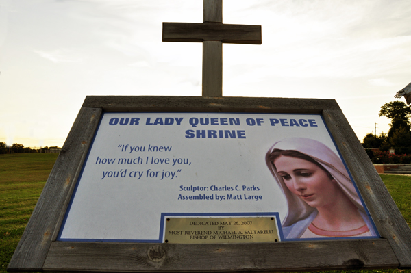 sign: Our Lady Queen of Peace Shrine