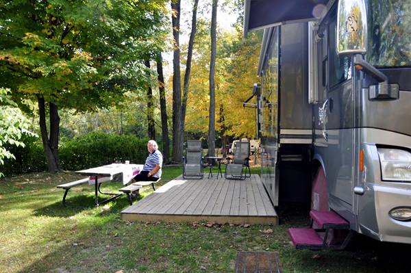 Lee Duquette enjoying Branch Brook Campground