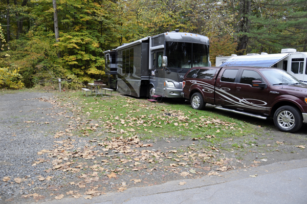 The new yard of the two RV Gypsies at Rondout Valley Resort