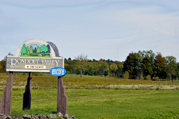 sign for Rondout Valley Resort, an Encore campground