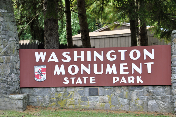 Washington Monument State Park sign