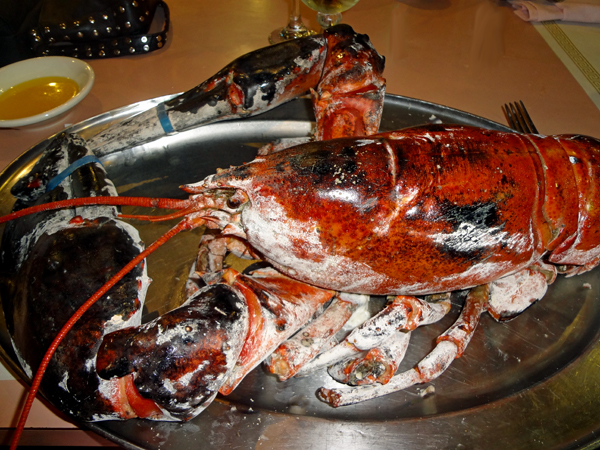 Karen's seven-pound lobster dinner